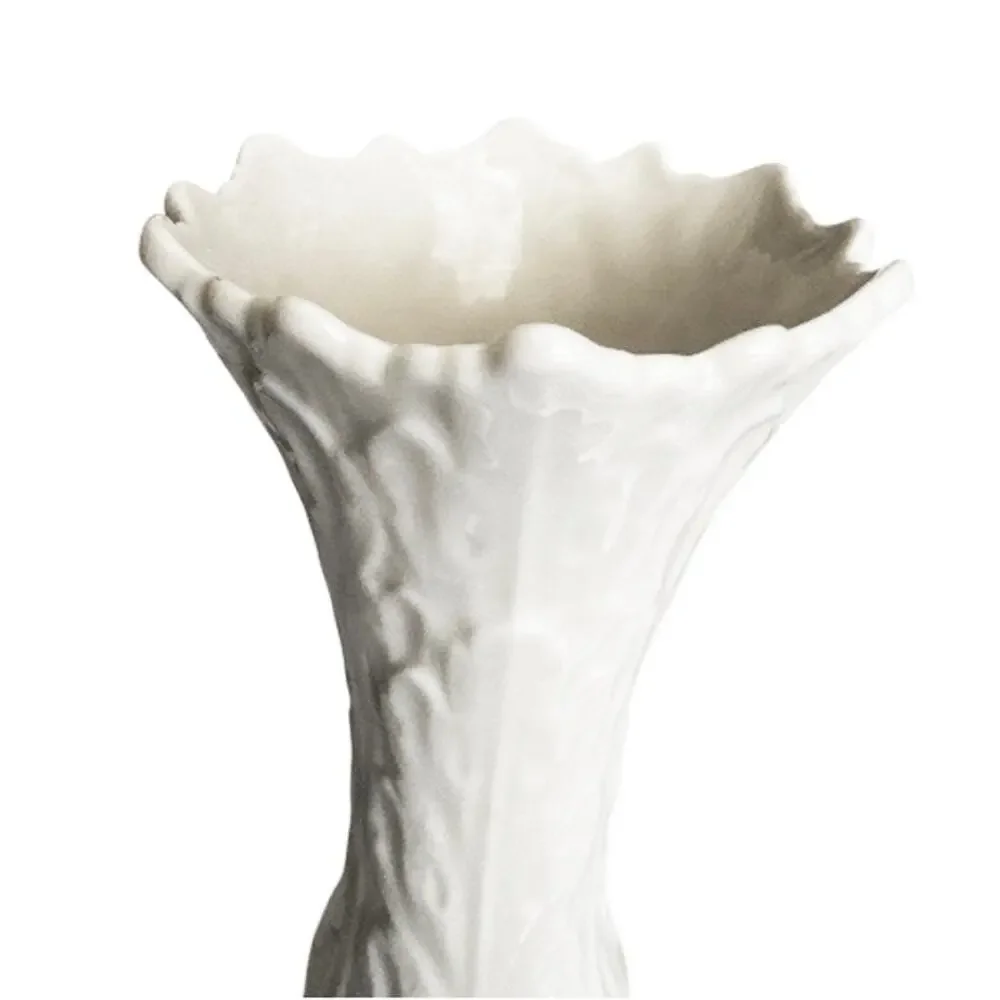 Lenox Woodland Acanthus Leaf Ivory Porcelain Vase